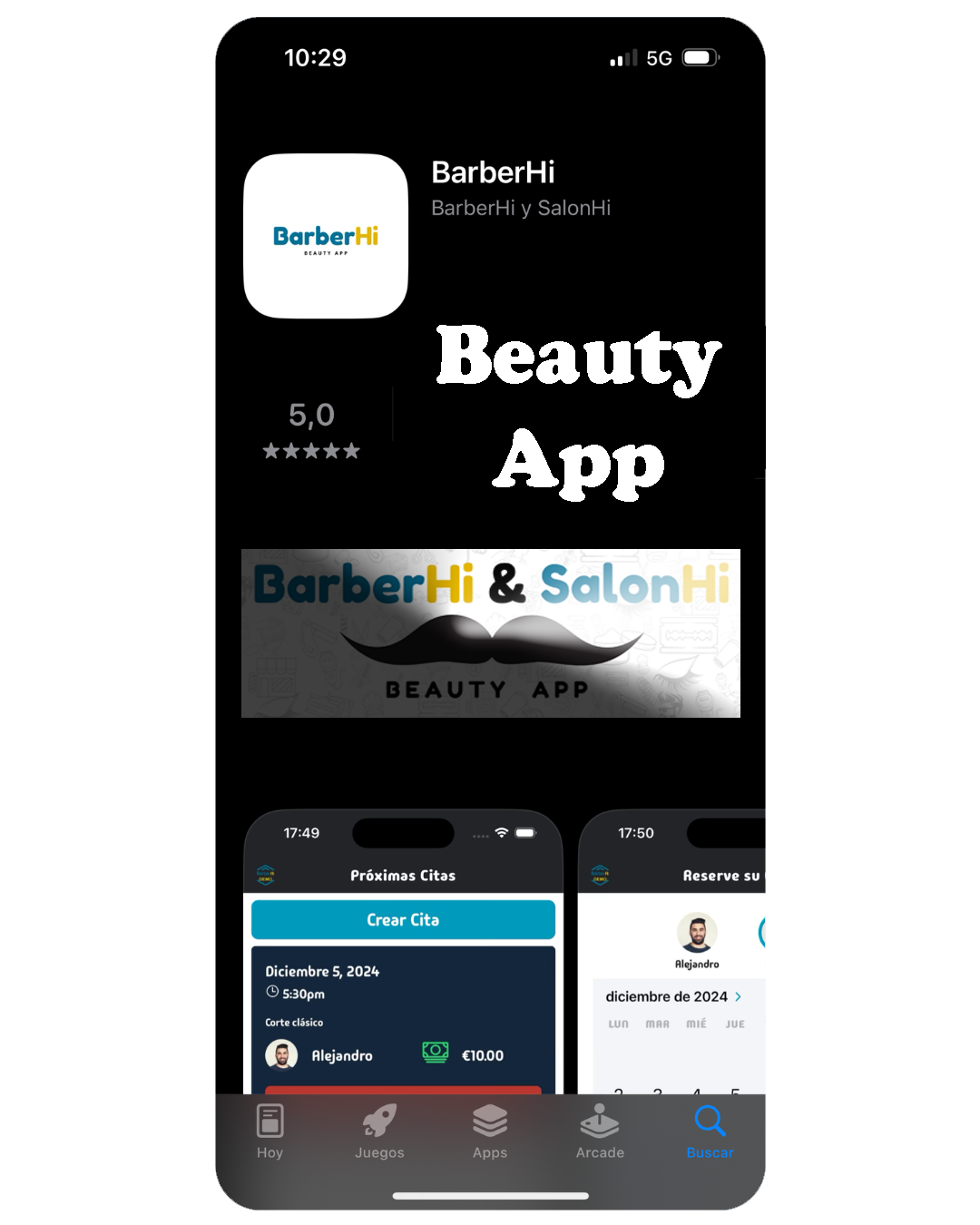 App de belleza, beauty app